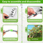 HASTHIP Fruit Picker Tool for Orchard Use with 10.5 ft Telescopic Alloy Pole & 16 cm Basket