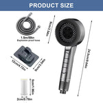 HASTHIP Hand Shower for Bathroom with 1.5m Hose and Silicone Massager Ring | 3 Spray Modes