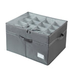 HASTHIP Shoe Organizer Box for Multi Shoes with 16 Grid Divider Panels and 45L Oxford Cloth