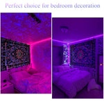 HASTHIP Sun and Moon Tapestry for Wall Decor with UV Light Reactive Glow 51 x 59 in Polyester