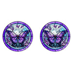 HASTHIP Butterfly 5D Diamond Painting Kit for DIY Wall Art with Tools Blue Purple 14x14 in 2 pcs
