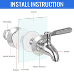 HASTHIP Beverage Dispenser Spigot with Leak Proof Seal and Ergonomic Handle | 304 Stainless Steel Tap for Jars and Drink Containers