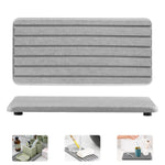 HASTHIP® Set of 2 Diatomite Soap Dishes with Drain, Water Absorbent Non-Slip Bathroom Tray, Fast Drying Rectangle Coaster for Sink, Shower, Kitchen Counter, Travel & Toiletries (Grey)