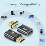 HASTHIP® HDMI to HDMI Adapter 8K, HDMI 2.1 Female to Male Connector Extension Adapter Support 8K@60Hz / 4K@120Hz 48Gbps UHD 2160P 1080P 3D, HDR, ARC for Laptop, PC, Monitor, Roku TV