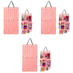 HASTHIP Hair Bows Holder for Baby Girls with 16 Ribbons and 2 Snap Straps | Soft Felt Wall Organizer 26x13.7 in
