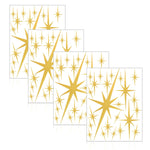 HASTHIP® Golden Twinkle Stars Wall Stickers Multi Sizes Mirroring Acrylic Self Adheisve Stars Wall Stickers Background Decor Kids Room Wall Decor Home Decor