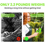 HASTHIP Handheld Cordless Grass Shear for Lawn and Hedge Trimming with 2000mAh USB Charging | 2 in 1 Interchangeable Blades