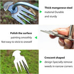 Weeder Hand Tool, 14.1 Inches Short Garden Weeding Tool Steel 4-Claws Weeder Hand Tool, Portable Weed Puller, Manual Weed Puller for Lawn, Garden, Plant Pot, Vegetable Fields