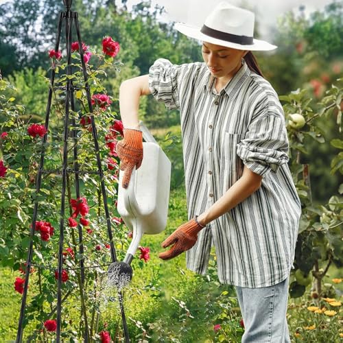 HASTHIP® 120CM Trellis for Climbing Plants Plastic Climber Support Adjustable Triangle Creeper Sticks for Clematis Roses Ivy 2PCS
