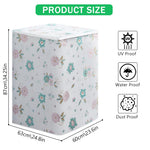 HASTHIP Washing Machine Cover for 6–7 kg Top Load Models with Roll‑Up Front | PEVA Floral Dustproof Design