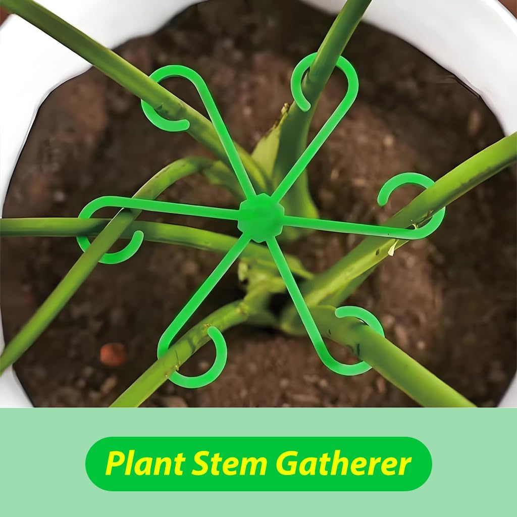 HASTHIP Flower Support Spider Clips for Peonies and Tomatoes with 6 Leg Rings 8pcs 4 Sizes