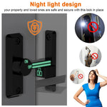 HASTHIP Door Latch for Apartment and Bedroom with 90°/180° Installation | Zinc Alloy Glow Mark