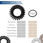HASTHIP® Coleteros en Espiral para Mujeres y Niñas,9 Piezas Ligas Elásticas Antienredos,Bandas para Coleta de Plástico Espiral Resistentes y Elegantes Cabello Largo Medio