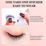 MAYCREATE® 1 Pair Reusable 3D False Eyelashes Natural Look Self-Adhesive Eyelashes Waterproof For Women Black