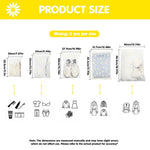 HASTHIP Clothing Storage Bags for Travel and Home with Zip Lock | 10 Pcs Matte PEVA Daisy Print