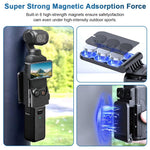 HASTHIP® Compatible with D-JI, Magnetic Wall Mount Folding Bracket for Pocket 3 Action Camera, Adjustable Magnetic Wall Holder, Ultra Strong Magnetic Base, Portable Outdoor Filming Accessories
