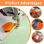 HASTHIP Magnetic Seam Guide for Sewing Machine with Polygonal Magnetic Gauge | Orange Sewing Tool for Quilting Precision