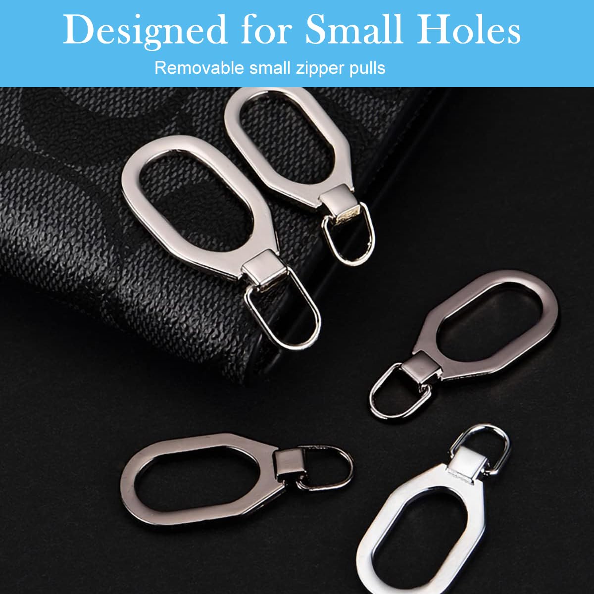 HASTHIP Zipper Puller Set for Jackets Bags and Luggage featuring 32 pcs PVC Tabs | Easy Detachable Repair Kit