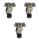 HASTHIP Outdoor Bird Repellent Devices for Balcony with 360 Degree Rotating Owl Decoys 3PCS