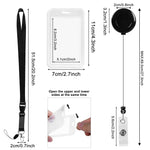 HASTHIP® 2 Pack Transparent Plastic Vertical Badge Holders