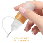 HASTHIP® 10 Pzs Botellas Aplicadoras con Punta de Aguja de Precisión 10ml,Botellas Pegamento PE para Manualidades,Pintura Acrílica Papel Tinta y Bricolaje Líquido
