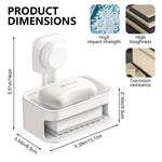 HASTHIP Silicone Soap Holder for Bathroom with Quick Drain Design and White Sponge | Stickable Anti Slip Dish for Kitchen and Sink