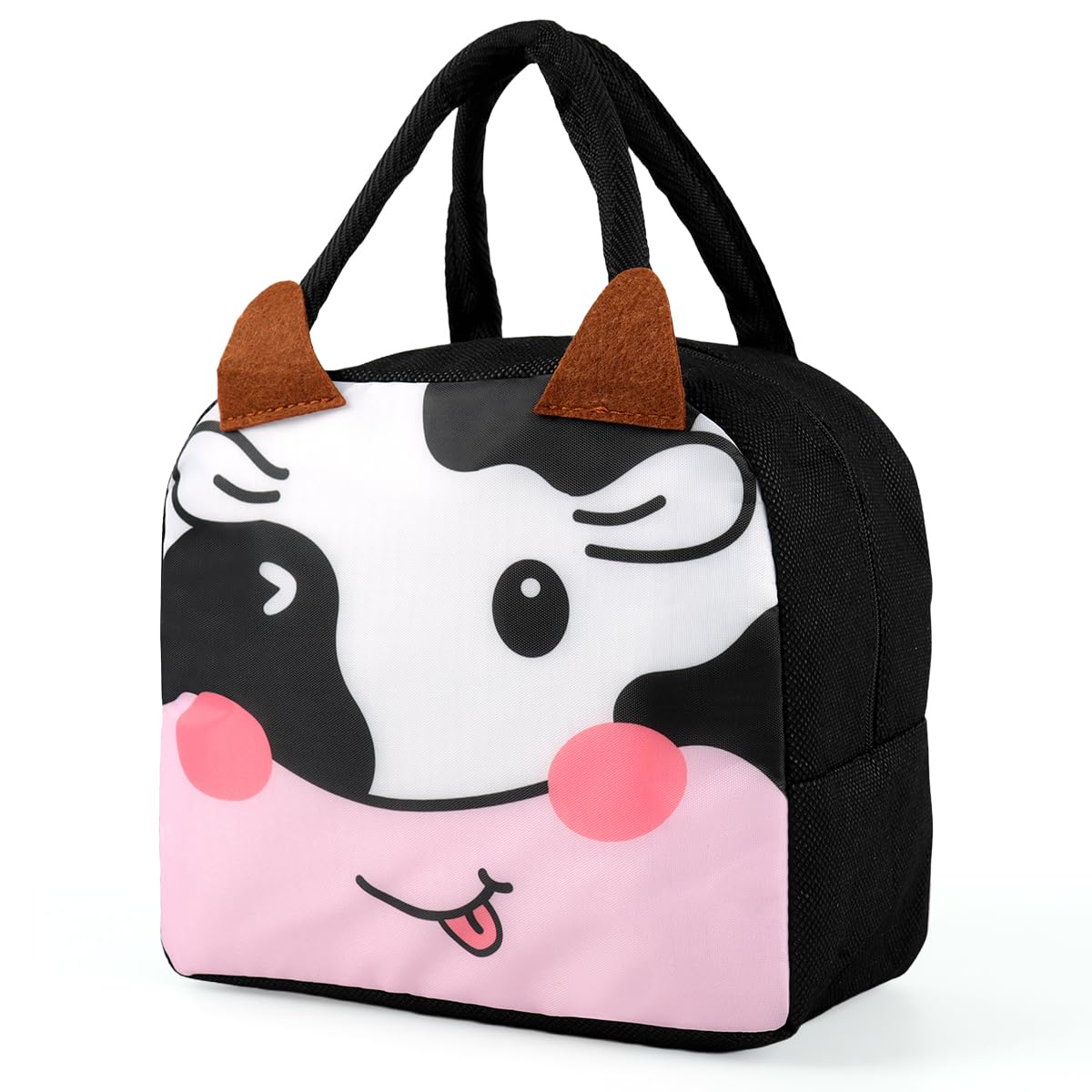 HASTHIP Lunch Bag for School and Picnic with Insulated Liner 21x12x18cm | Cartoon Fabric Design