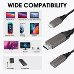 HASTHIP® USB C to HDMI Cable 6FT,4K@30Hz USB C to HDMI Adapter with 60W PD Charging,HDR High-Speed Compatible with MacBook Pro/Air Samsung Galaxy S23/S22/S10/S9 Switch Dell XPS LG More
