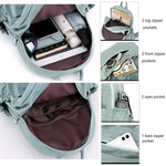 HASTHIP® Mochila para Mujer de Nylon Antirrobo, Mochila Escolar Casual Impermeable Multiusos de Gran Capacidad para Viaje, Diario y Universidad