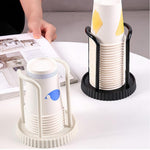 HASTHIP Paper Cup Dispenser for Home and Office with Dual Organizer Rack | Black and White Set of 2