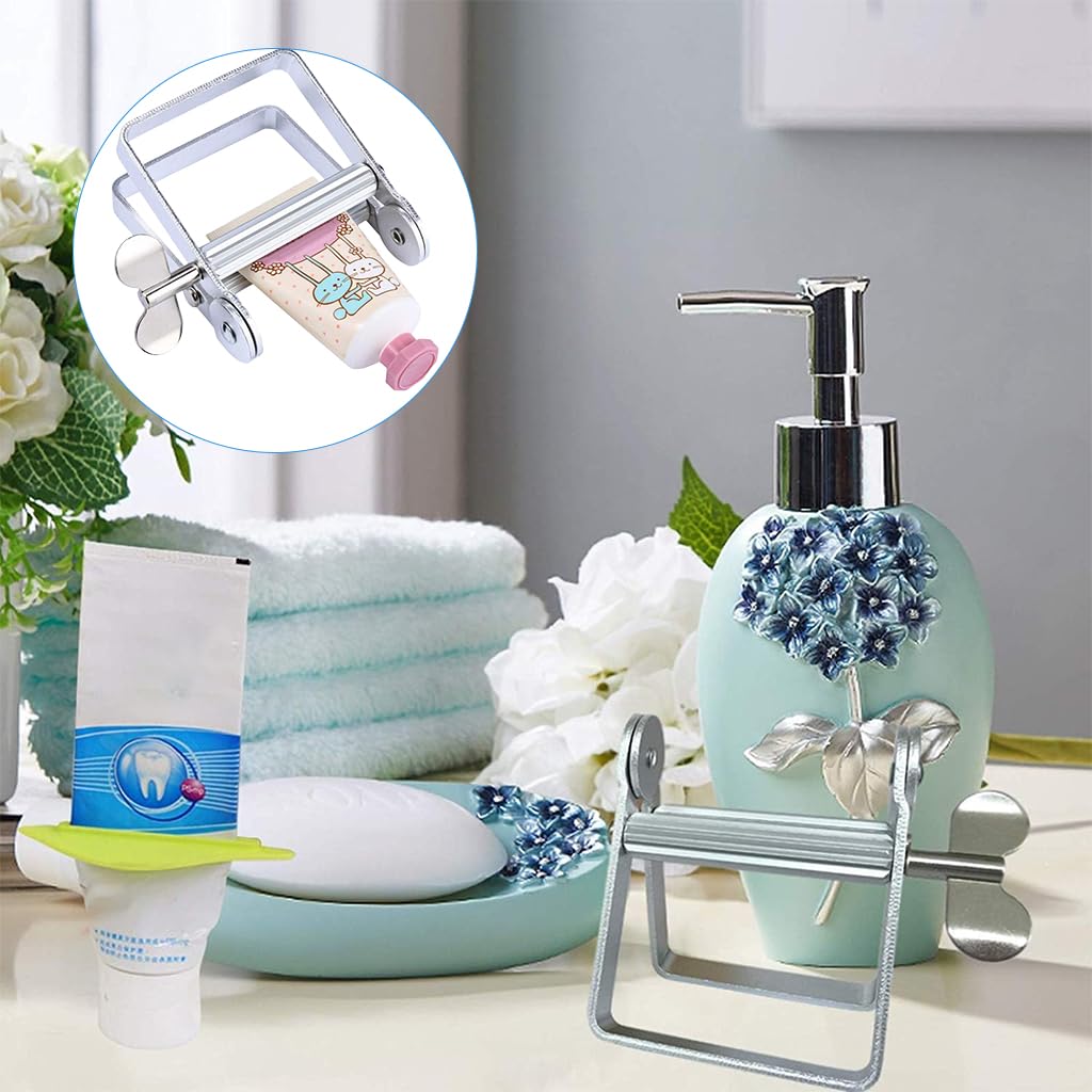 HASTHIP Metal Tube Toothpaste Squeezer for Hair Dye and Creams featuring Roller Mechanism