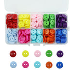 HASTHIP Sewing Buttons for DIY Crafts featuring Dual Hole 11mm Resin Mix Colors | 350pcs