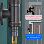 HASTHIP Washing Machine Faucets for Outdoor Garden Use with Solid Brass Wall Mount Tap | Grey