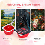 HASTHIP 24-Color Gouache Paint Set with 30 ml Jelly Cups and Portable Hard Case for Art Students