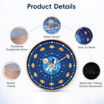 HASTHIP Kids' Astronaut Wall Clock, Silent Colourful Analogue Dial for Learning to Read Time.