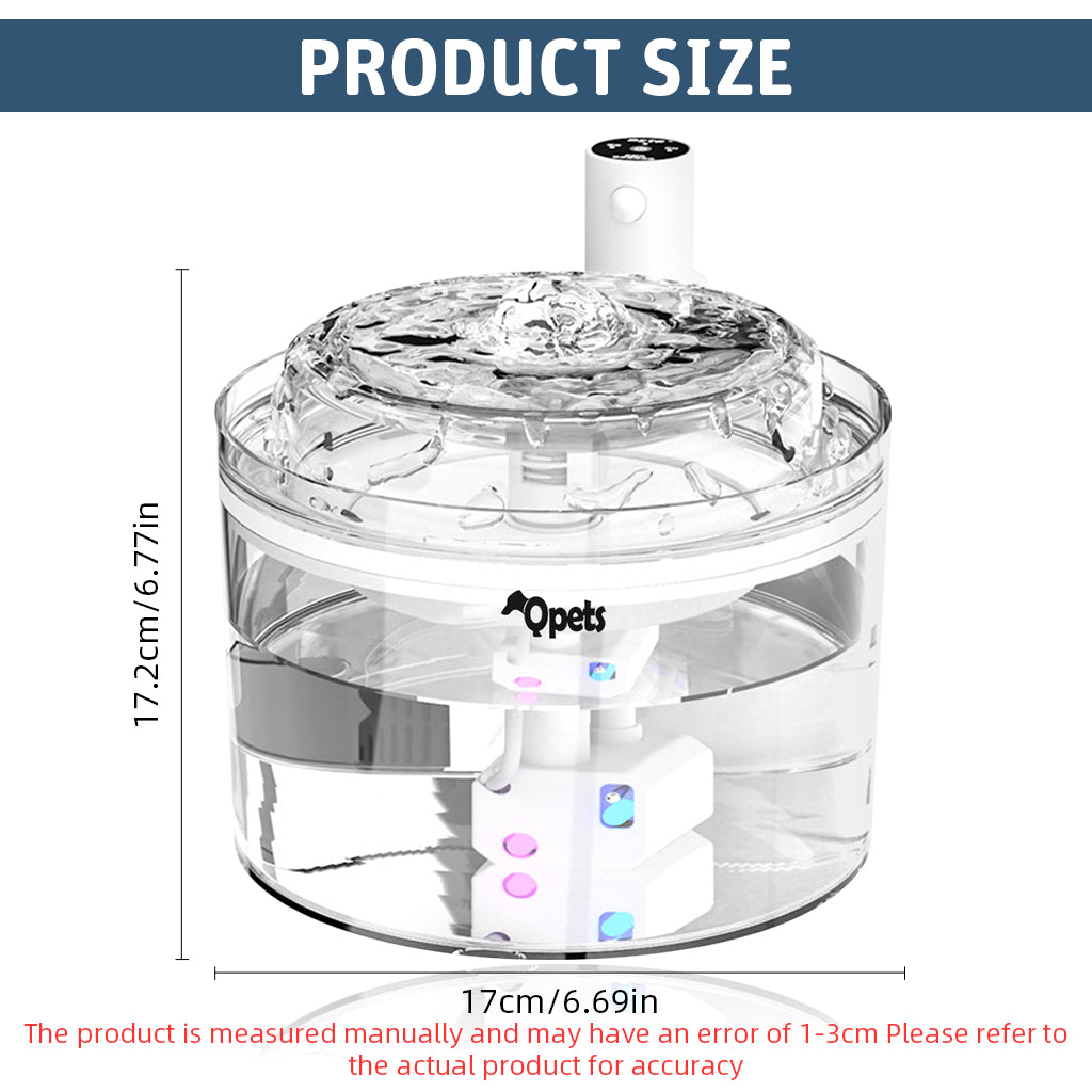 HASTHIP® Wireless Cat Water Fountain: Battery Operated Pet Fountain, A