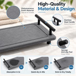 HASTHIP Diatomaceous Earth Sink Caddy, Fast-Drying Dark Grey Tray for Kitchen and Bathroom