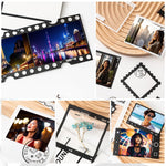HASTHIP 4-Pack Vintage Film Strip Stickers for Scrapbooking, Journals and Creative Crafts