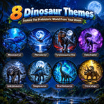 HASTHIP Jurassic Dinosaur Projection Light with 8 Themes, USB Power and Adjustable Direction