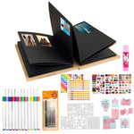 HASTHIP Foldable Accordion Scrapbook Album with Journaling Accessories for DIY Photo Memories
