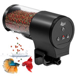 HASTHIP® Automatic Fish Feeder for Aquarium Auto Feeder with 12H/24H/48H Timer 110ml Large Capacity Manual/Auto Feeding Modes Battery Powered Fish Food Dispenser-Black