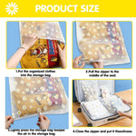 HASTHIP Clothing Storage Bags for Travel and Home with Zip Lock | 10 Pcs Matte PEVA Daisy Print