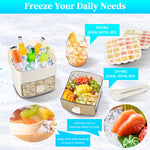 HASTHIP Ice Cube Maker for Party and Home Use featuring 48 Cavity Double Layer Mold Box