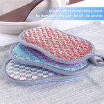 HASTHIP Kitchen Dish Sponge Scrubber 6 Pack for Sink and Pans with Dual-Sided Design | Non-Scratch Microfiber Cleaning