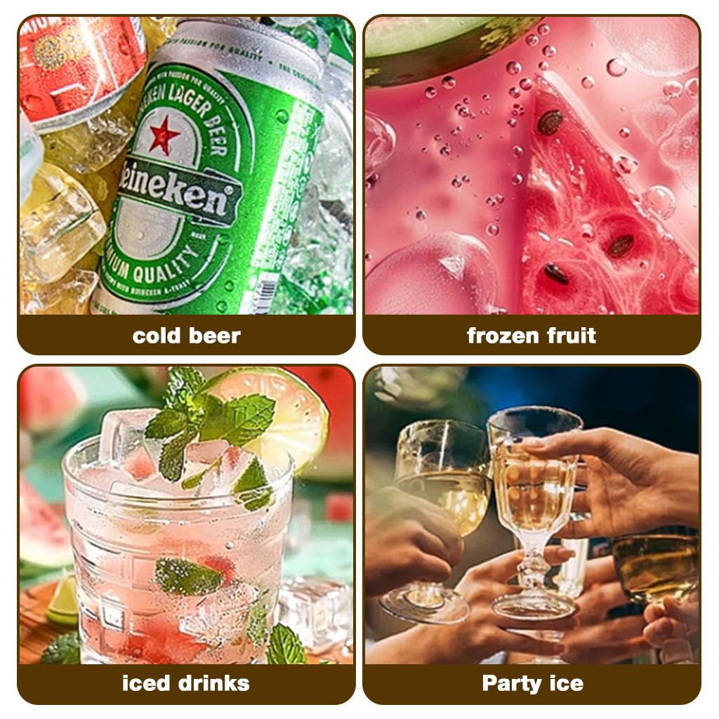 HASTHIP Ice Making Mold for Parties with 40 Grid Double Layer Design and Easy Press Lid
