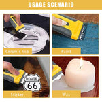HASTHIP Retractable Metal Scraper for Stain and Glue Removal with 15 Blades | Ergonomic Safe Design