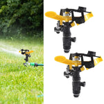 HASTHIP Water Sprinkler for Garden Lawn with Pulsating Impact Head 60 ft Coverage | 2 Pcs Plastic Adjustable Sprayer