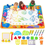 HASTHIP® Water Doodle Pad, 39.37 X 27.56 inches Kids Painting and Writing Colorful Doodle Drawing Pad, Kids Painting Educational Toys for 2 3 4 5 6 7 Years Girls Boys