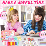 HASTHIP DIY Nano Tape Bubble Clay Craft Kit for Kids with Air Pump | Includes Stickers and Confetti