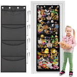HASTHIP® Toy Organizer for Kids Room, Large Capacity Hanging Storage with 4 Hooks & Eyelets, Wall & Door Mounted Organizer for Toys, Nursery, Playroom, Bedroom, Fits 3-5CM Thick Doors